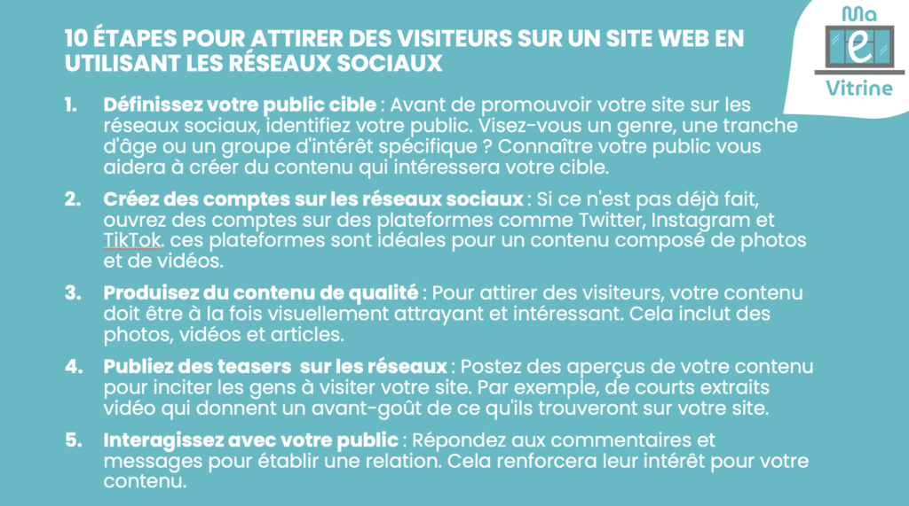 Conseils pour attirer visiteurs sur site web